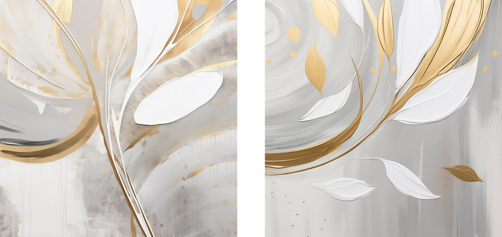 Elegant floral-inspired abstract artwork