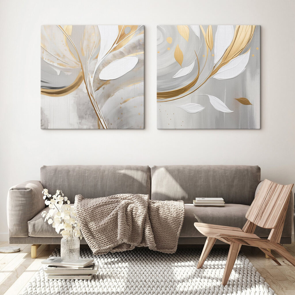Elegant floral-inspired abstract artwork