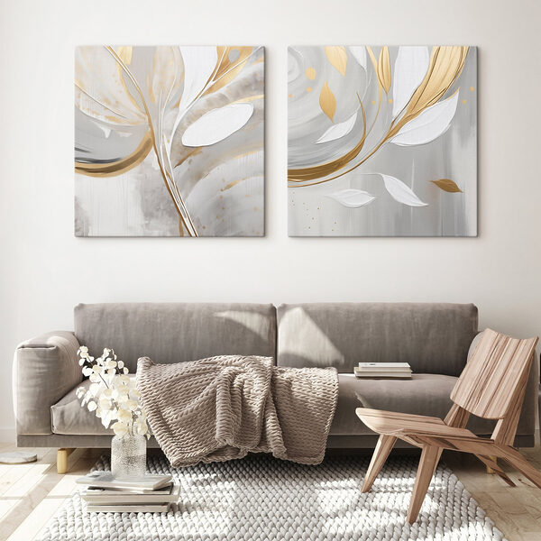 Elegant floral-inspired abstract artwork
