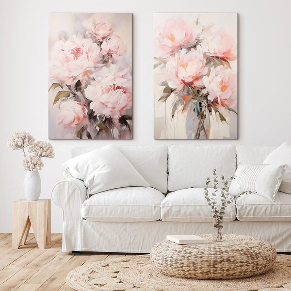 Painting of flowers in a vase