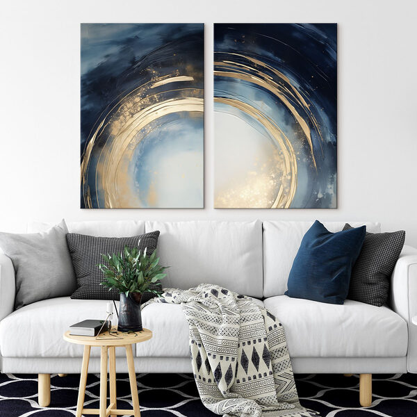 Vivid swirls in cool color palette