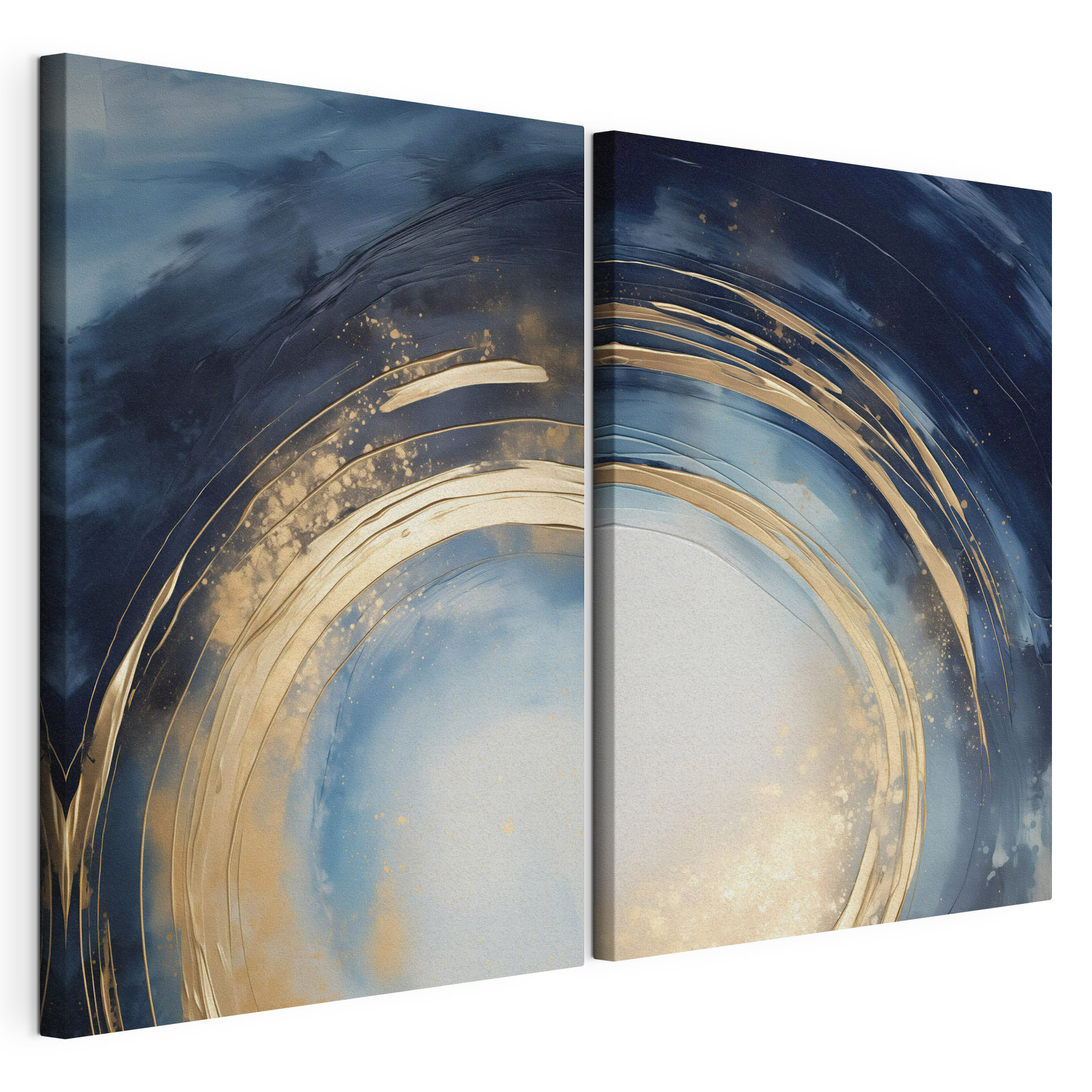 Vivid swirls in cool color palette