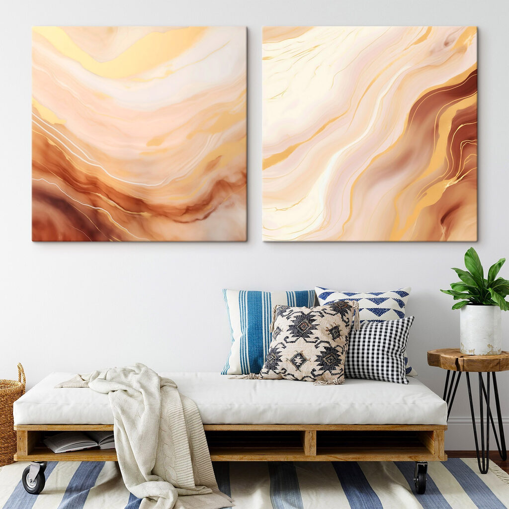 Flowing patterns in warm colors