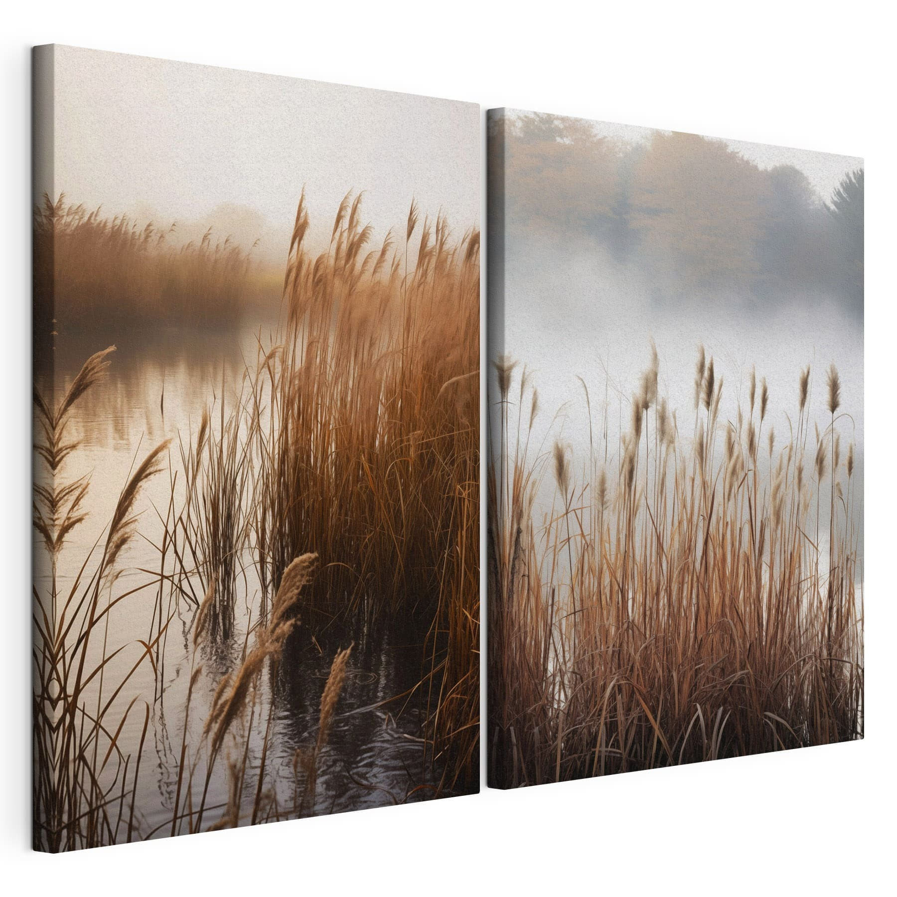 Lake with tall grass