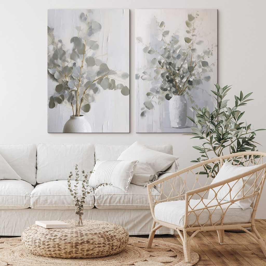 Painting of a plant in a vase