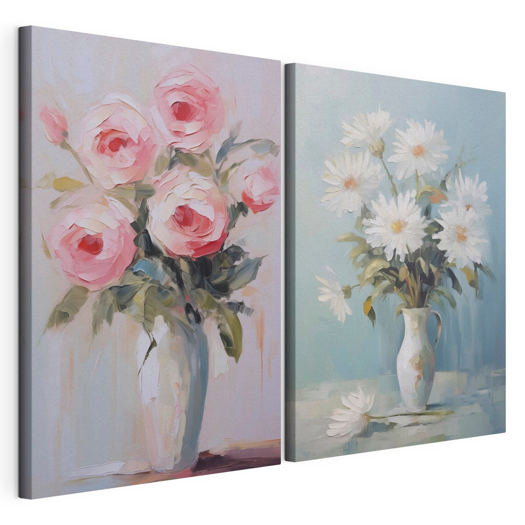 Painting of flowers in a vase