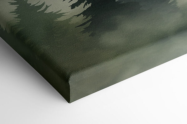 Bird flying over a forest
