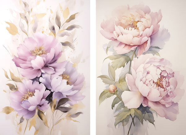 Delicate blossoms in soft hues