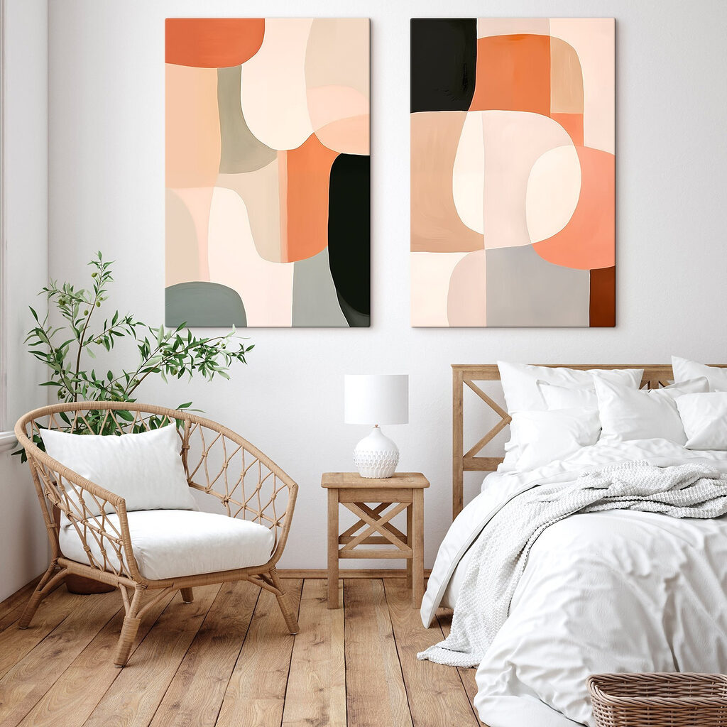 Abstract shapes in soothing colors