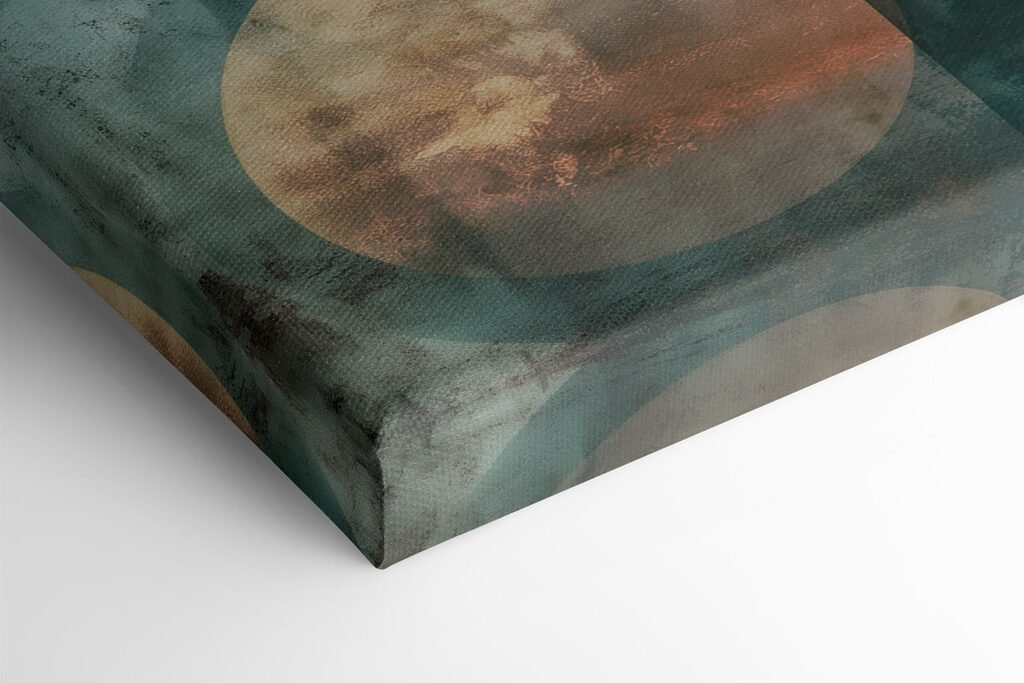 Couple of images of trees and circles