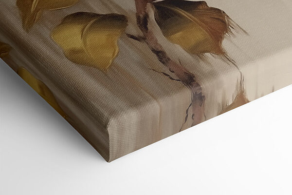 Painting of flowers on a wood surface