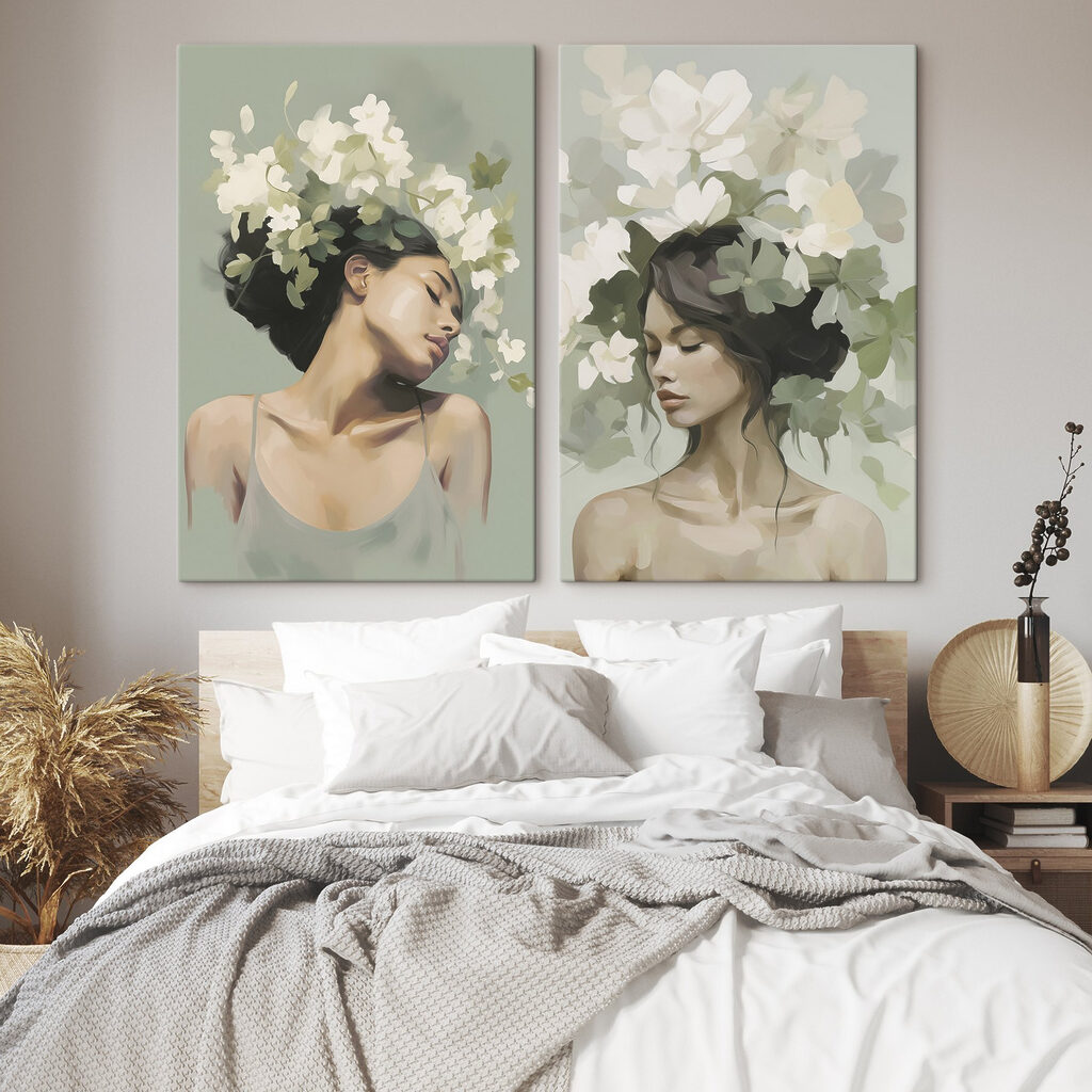 Woman with flowers in her hair