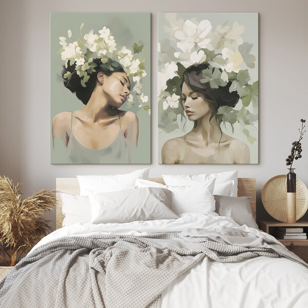 Woman with flowers in her hair