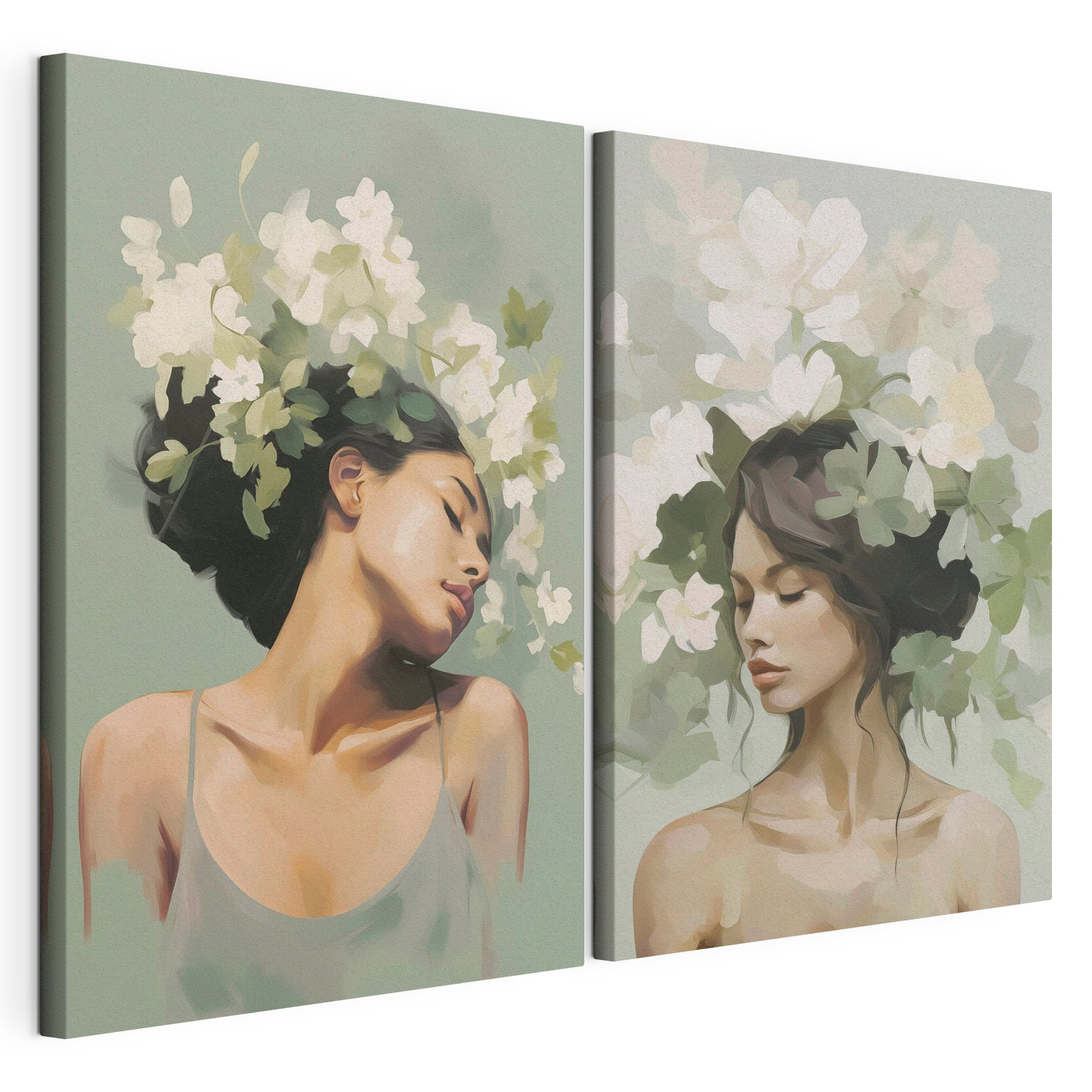Woman with flowers in her hair