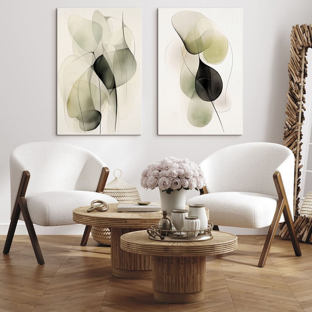 Abstract shapes in gentle colors