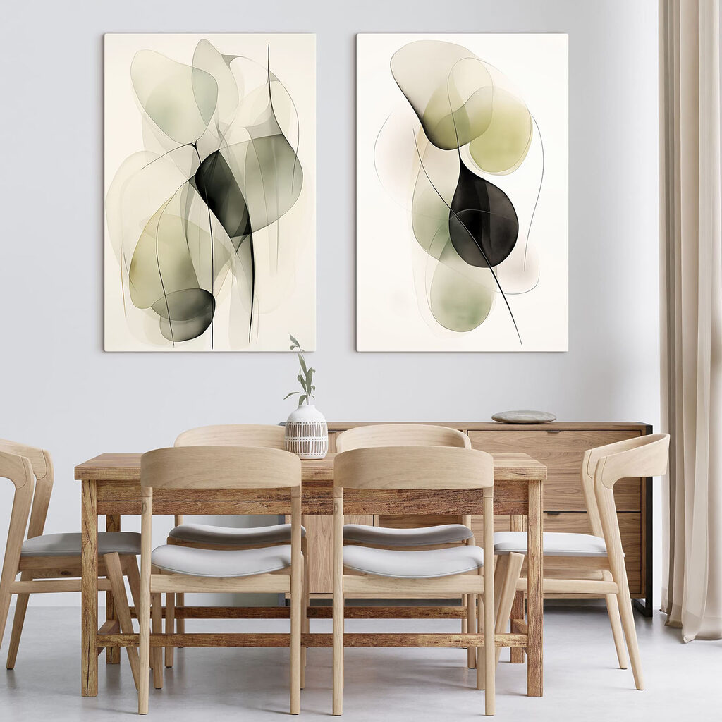 Abstract shapes in gentle colors
