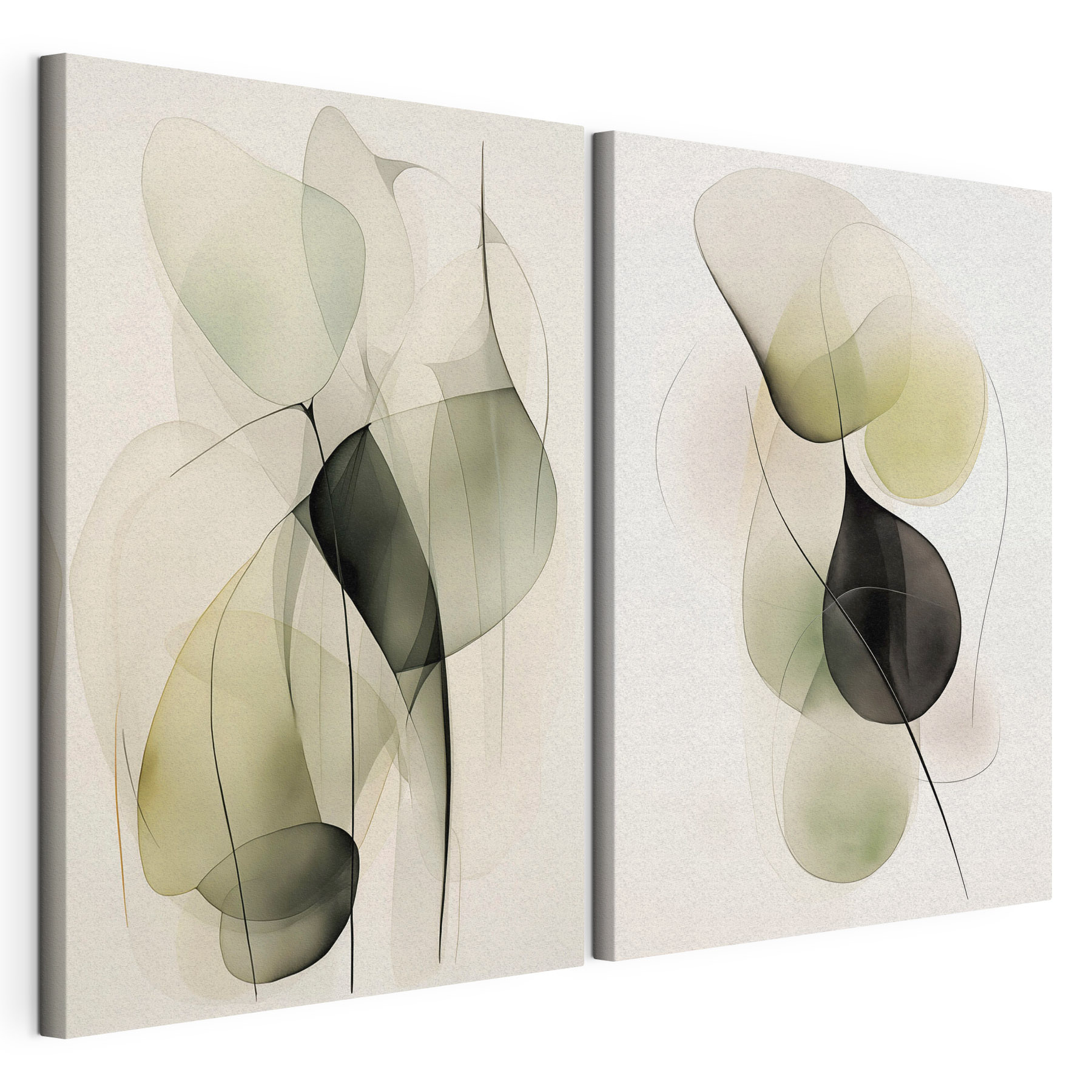 Abstract shapes in gentle colors