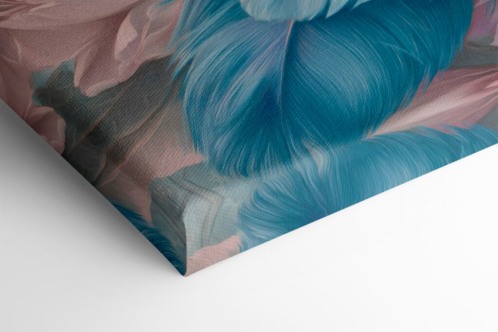 Delicate blooms with feather accents