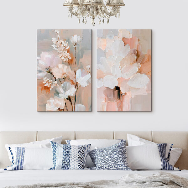 Delicate blooms in soft, warm tones