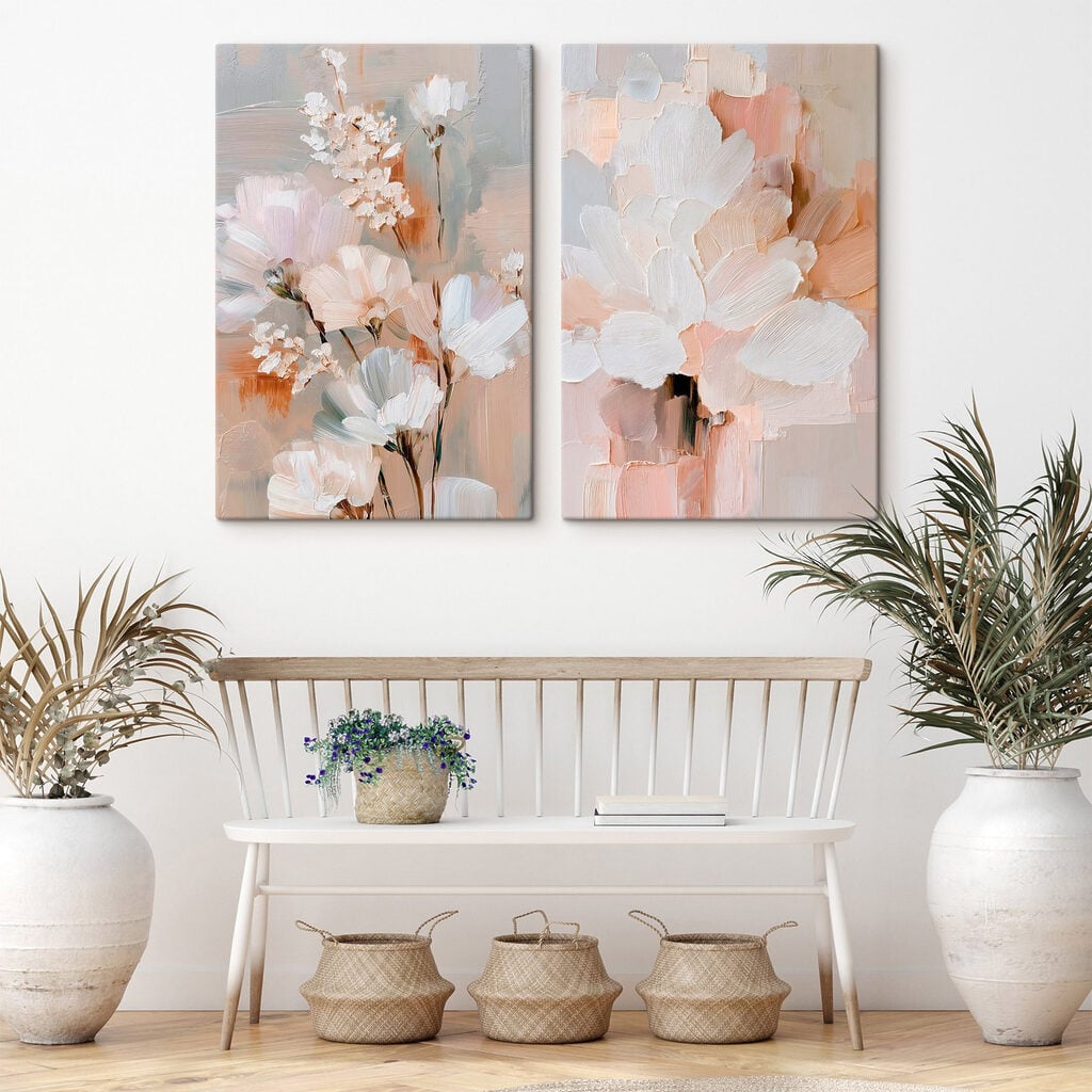 Delicate blooms in soft, warm tones