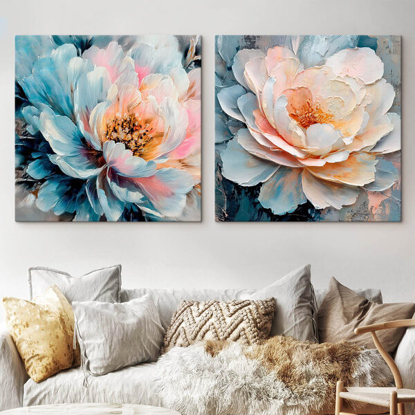 Fluttering petals in soft hues