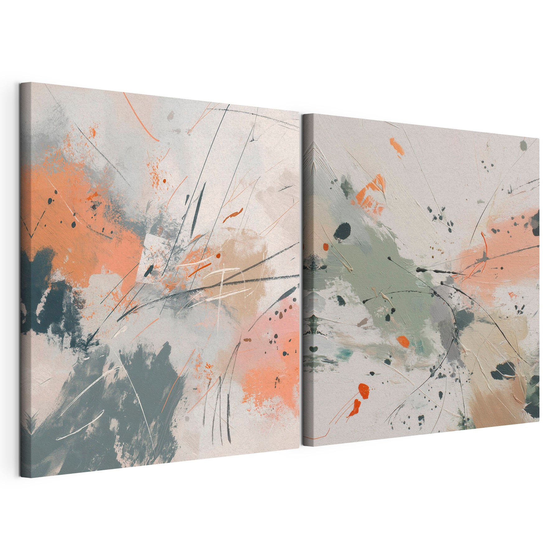 Dynamic splatters of color converge here