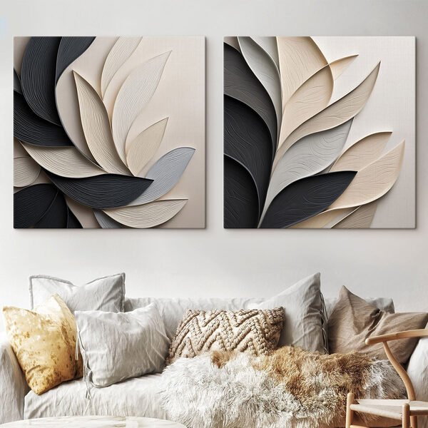 Elegant layers of flowing shapes