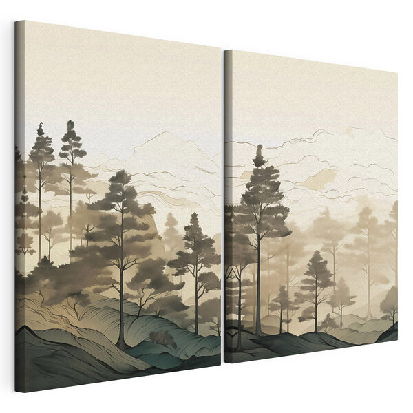 Screenshot of a painting of a forest