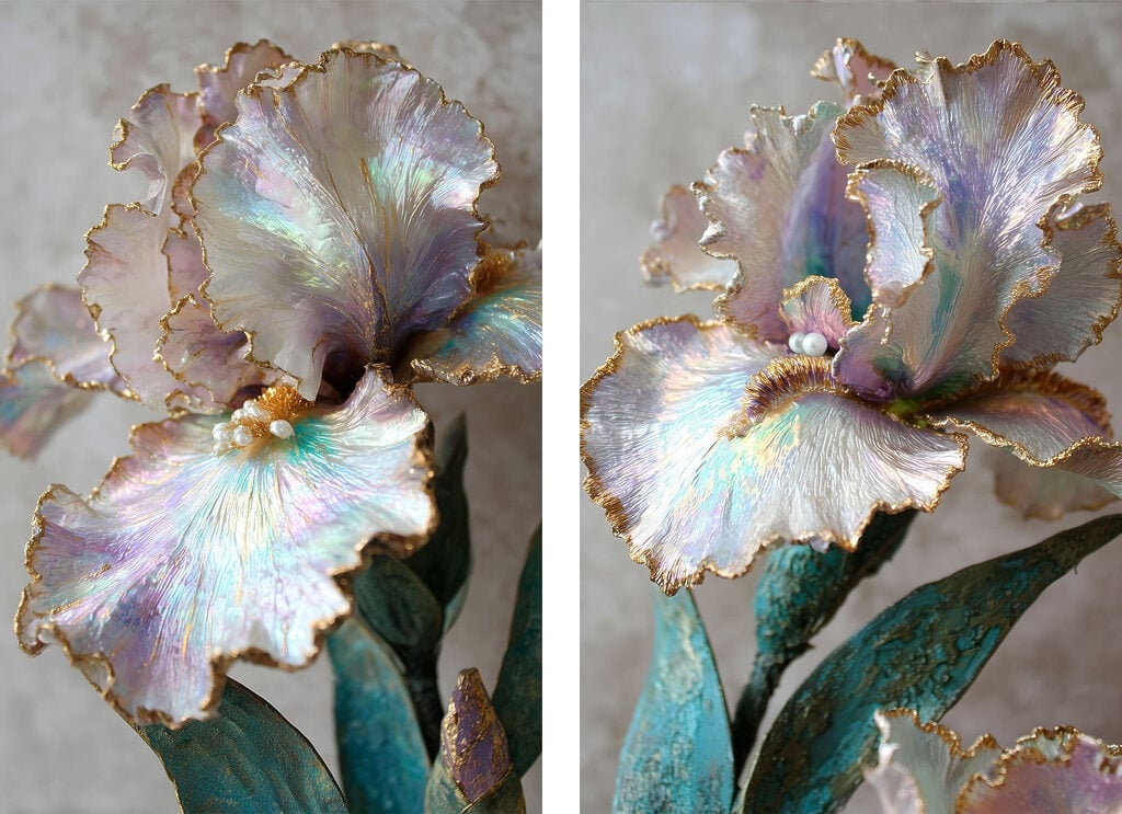 Delicate petals in soft pastel hues