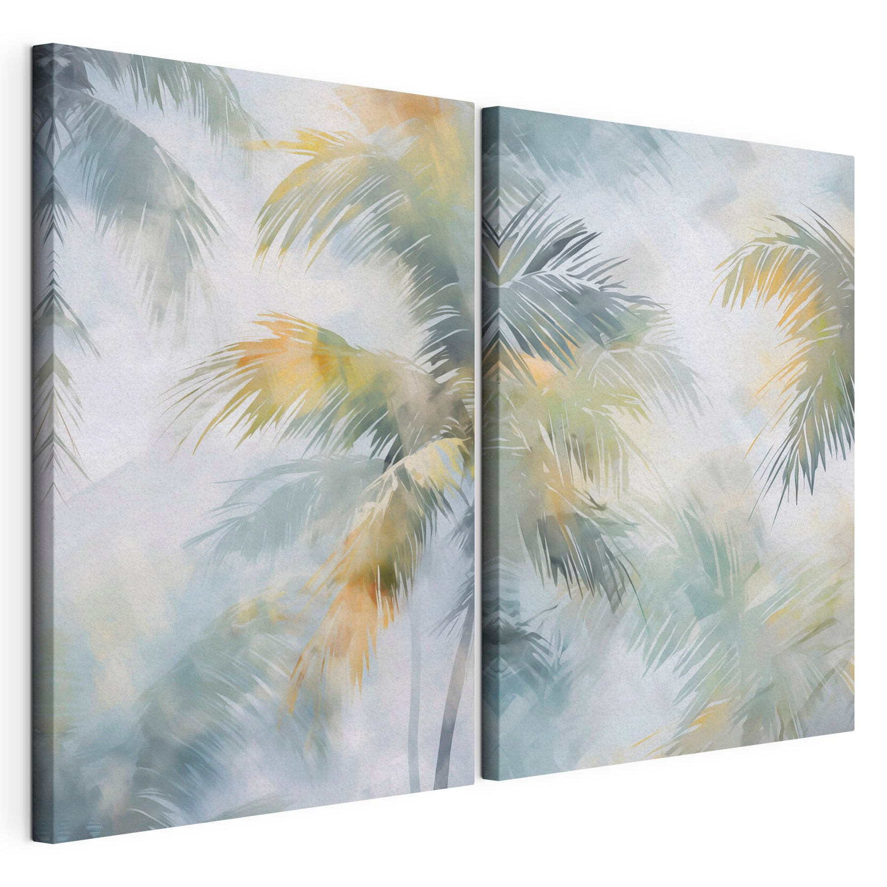 Palm trees in the sky