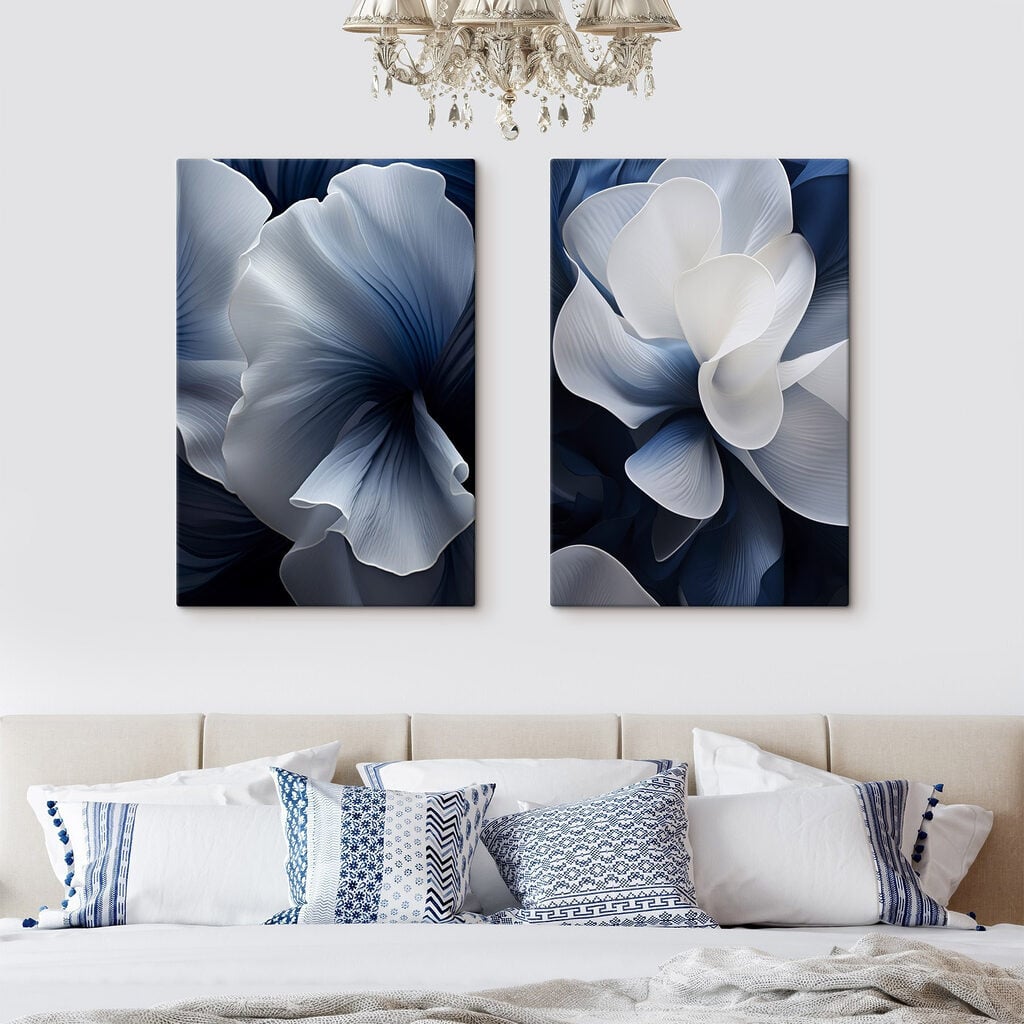 Delicate petals in cool tones