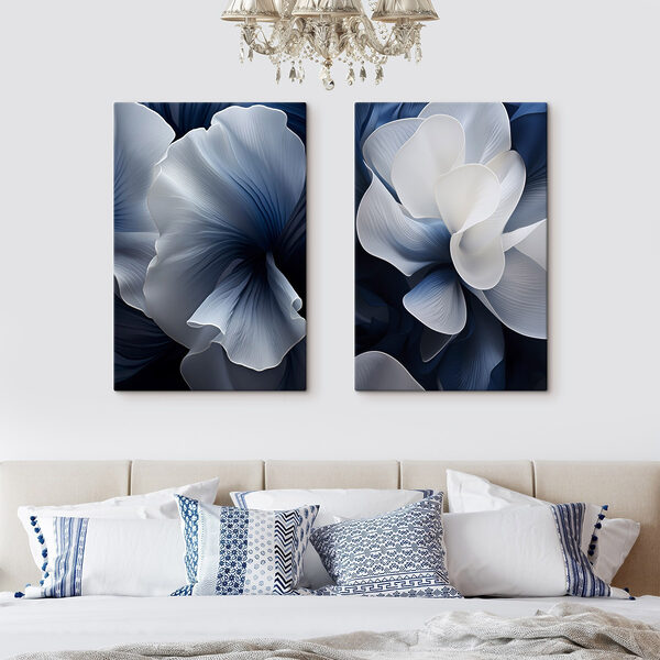Delicate petals in cool tones