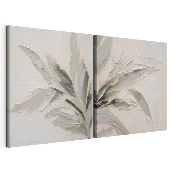 Lush leaves in soft tones