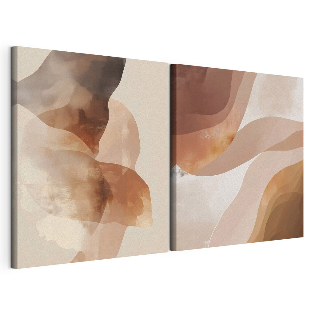Abstract shapes in warm tones