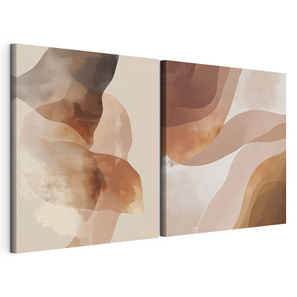 Abstract shapes in warm tones