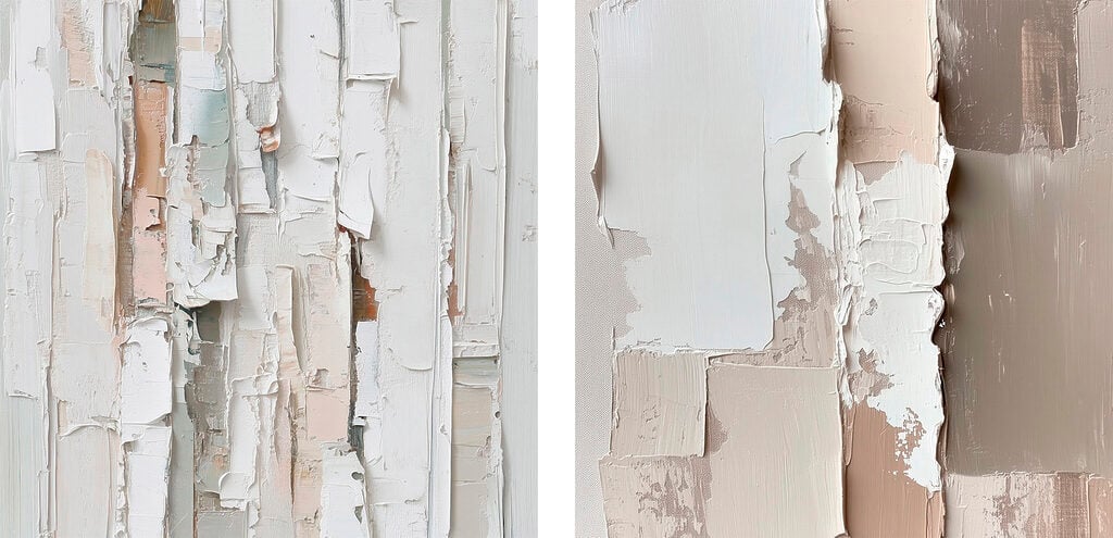 Abstract layers of soft hues