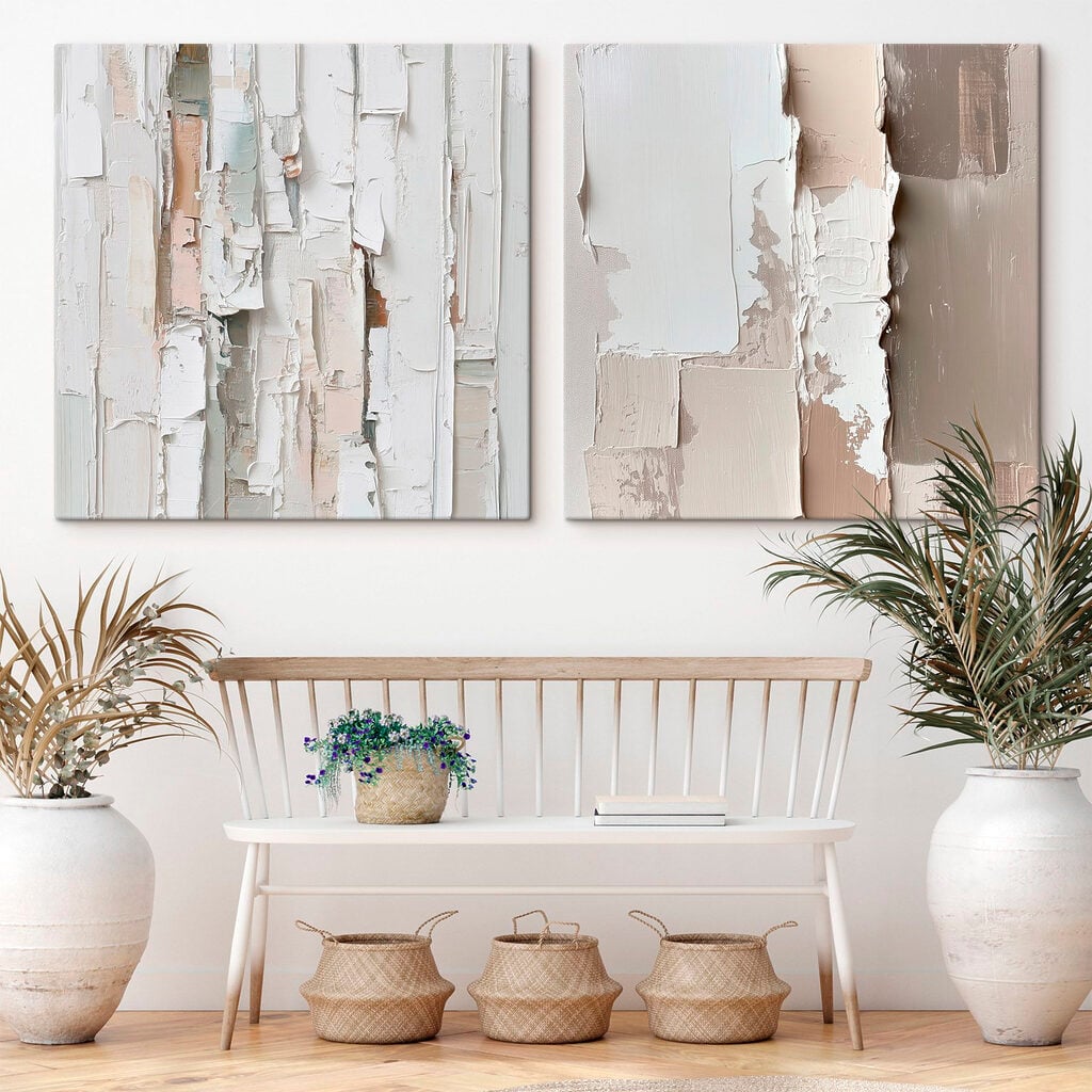 Abstract layers of soft hues