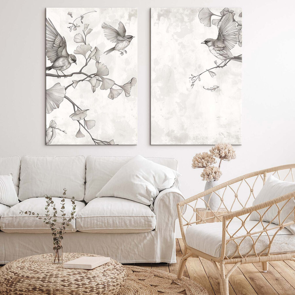 Two birds on a branch