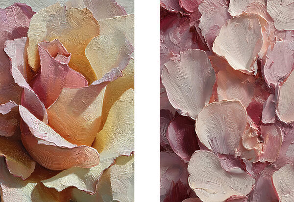 Soft hues of blooming petals