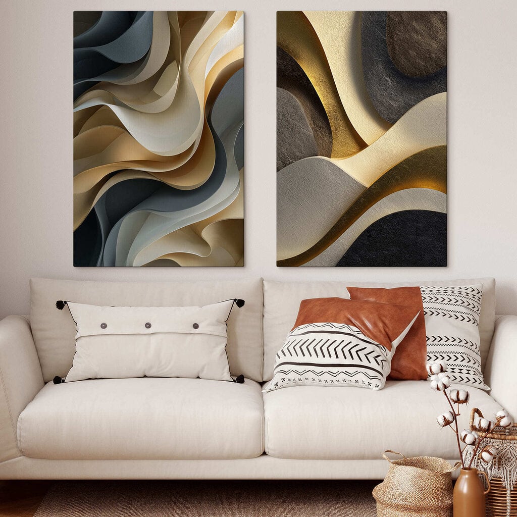 Fluid forms in harmonious colors