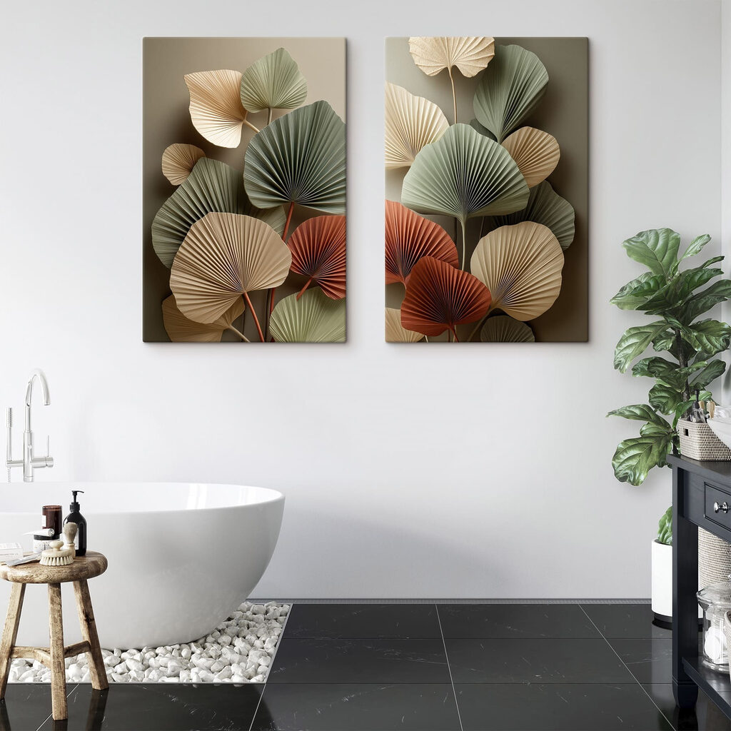 Nature-inspired decorative leaf arrangement