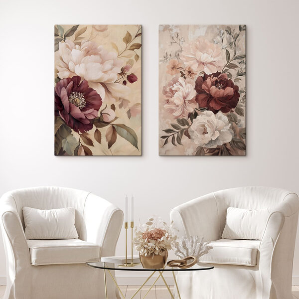 Delicate blooms in soft colors