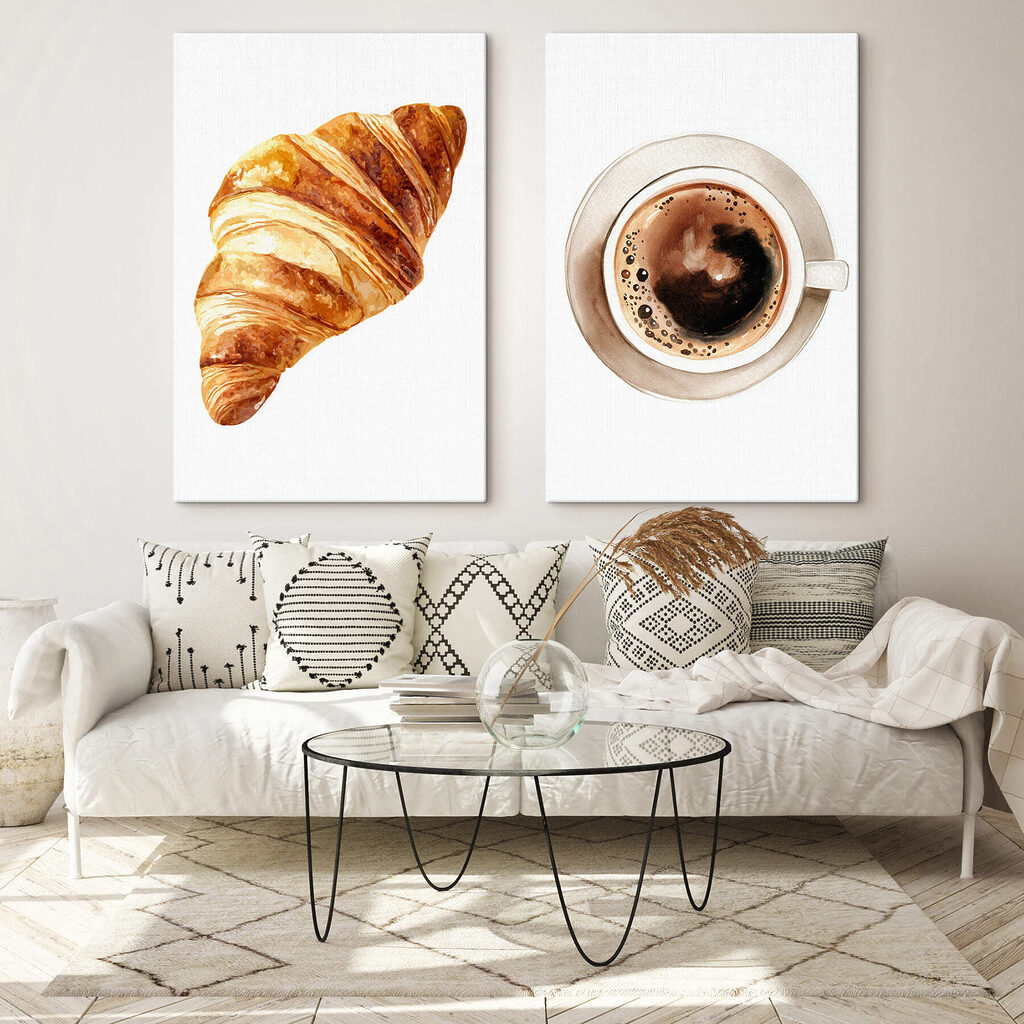 Croissant and a cup of coffee