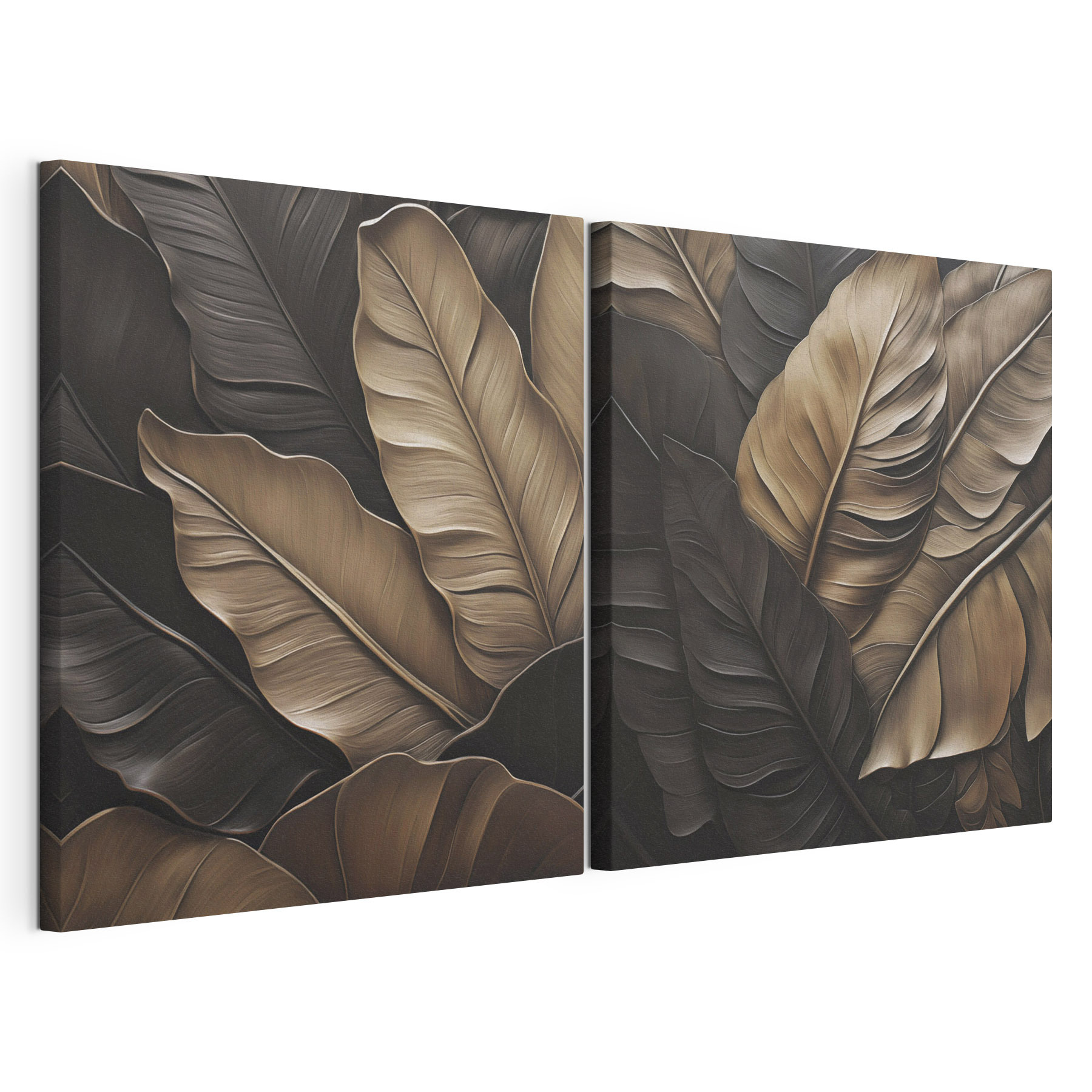 Flowing leaves in earthy tones