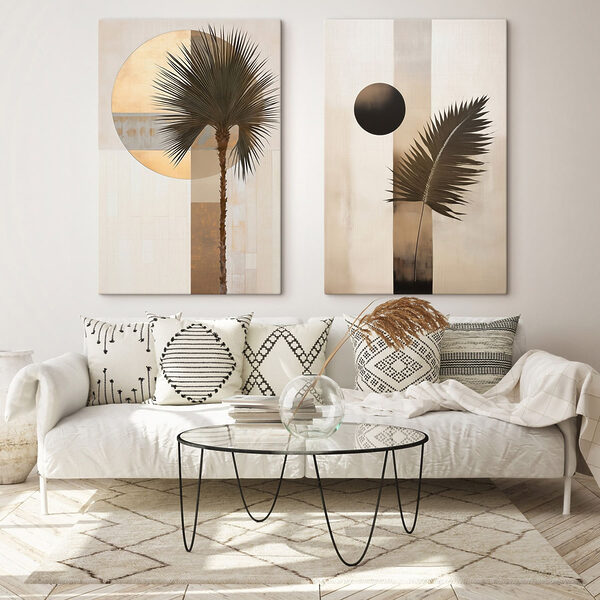 - Artistic tropical abstraction in neutral tones