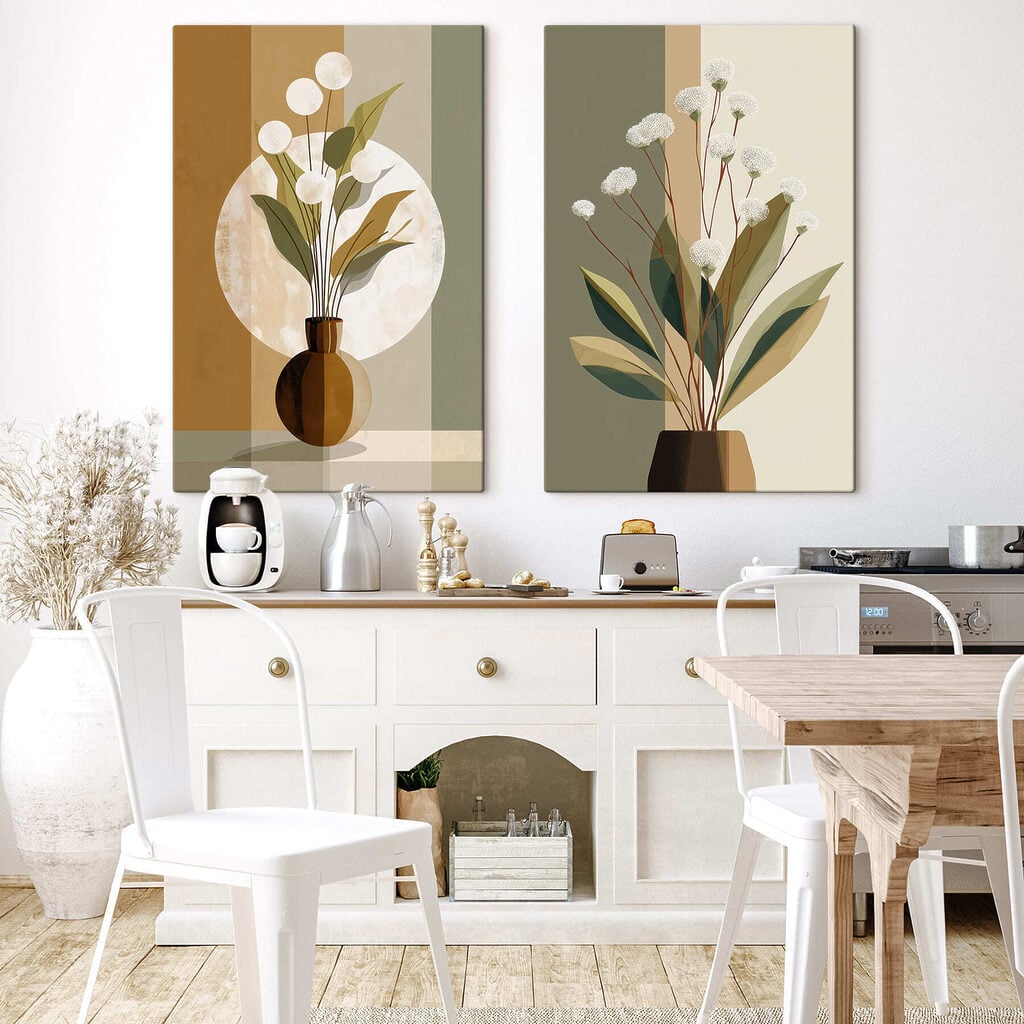 Painting of flowers in a vase