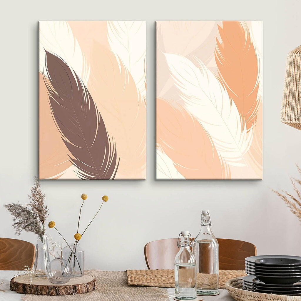 Soft hues of elegant feathers