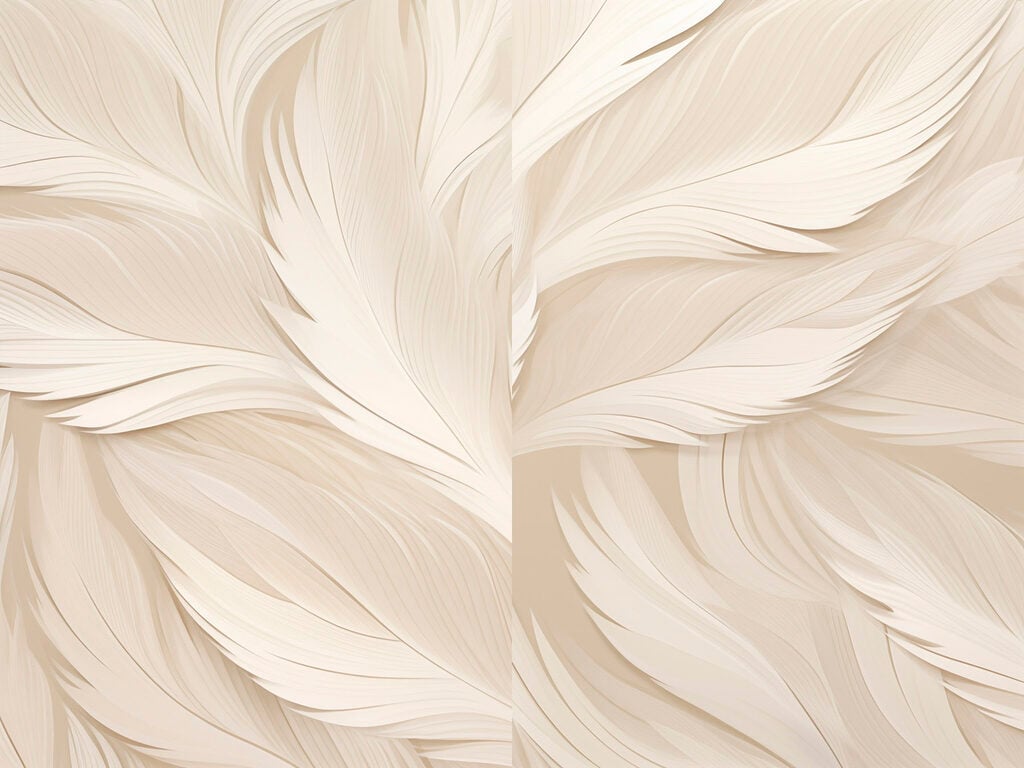 White feather pattern on a white surface