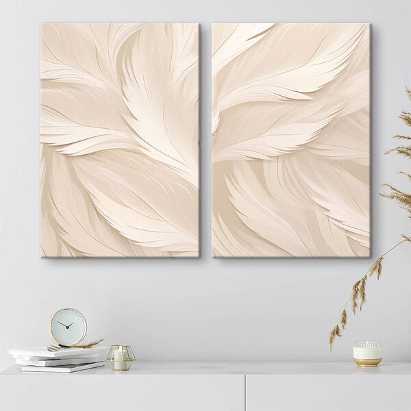 White feather pattern on a white surface
