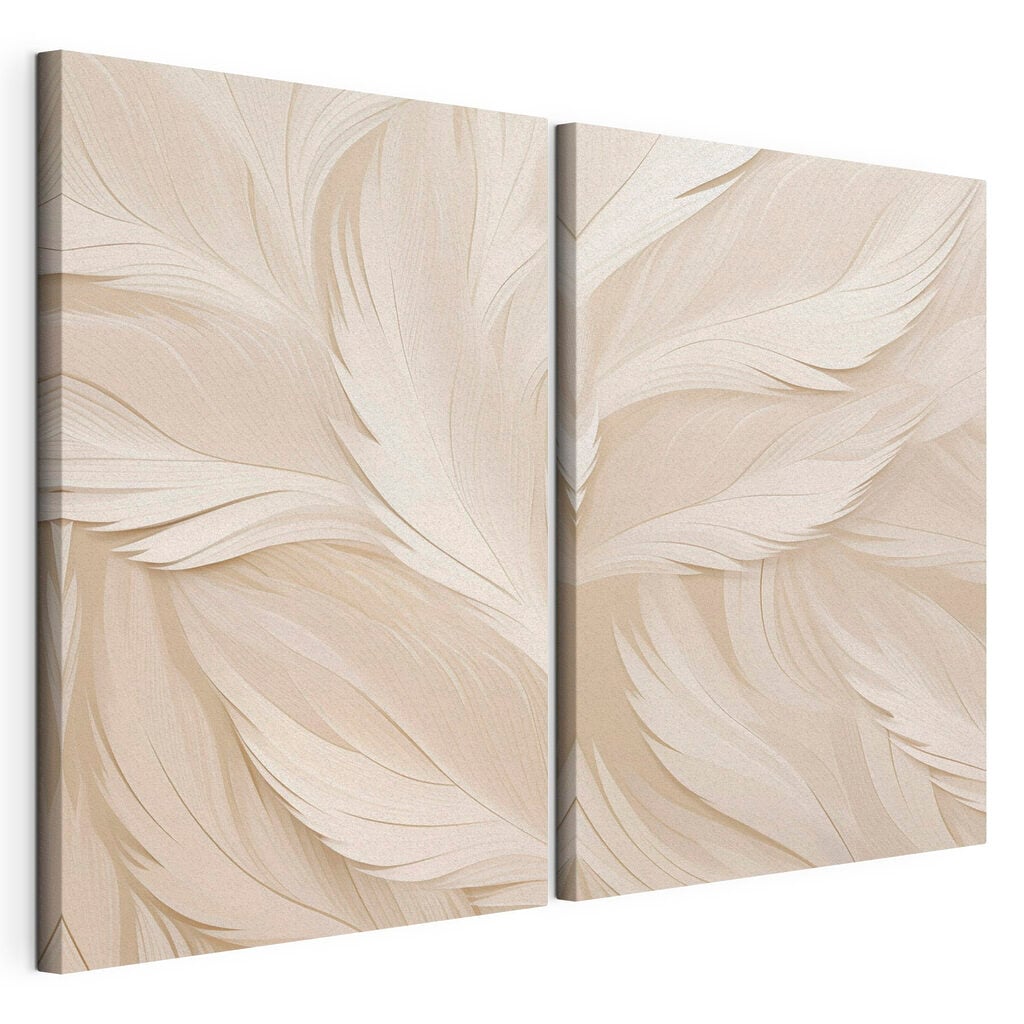 White feather pattern on a white surface